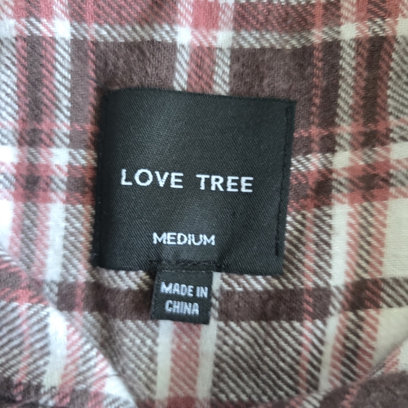 Love Tree flannel Plaid Shirt Sz M - Picture 7 of 12
